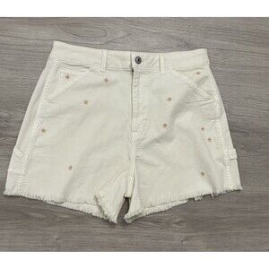 American Eagle Highest Rise 90’s Boyfriend Shorts Women’s Size 8, ivory floral